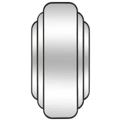 Lustro wiszące duże art deco BENEDITA, metalowa rama, 50,5 x 100,3 cm