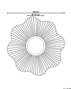 Lustro w kształcie kwiatu złote 40 cm