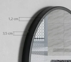 Lustro z półką 70cm czarne