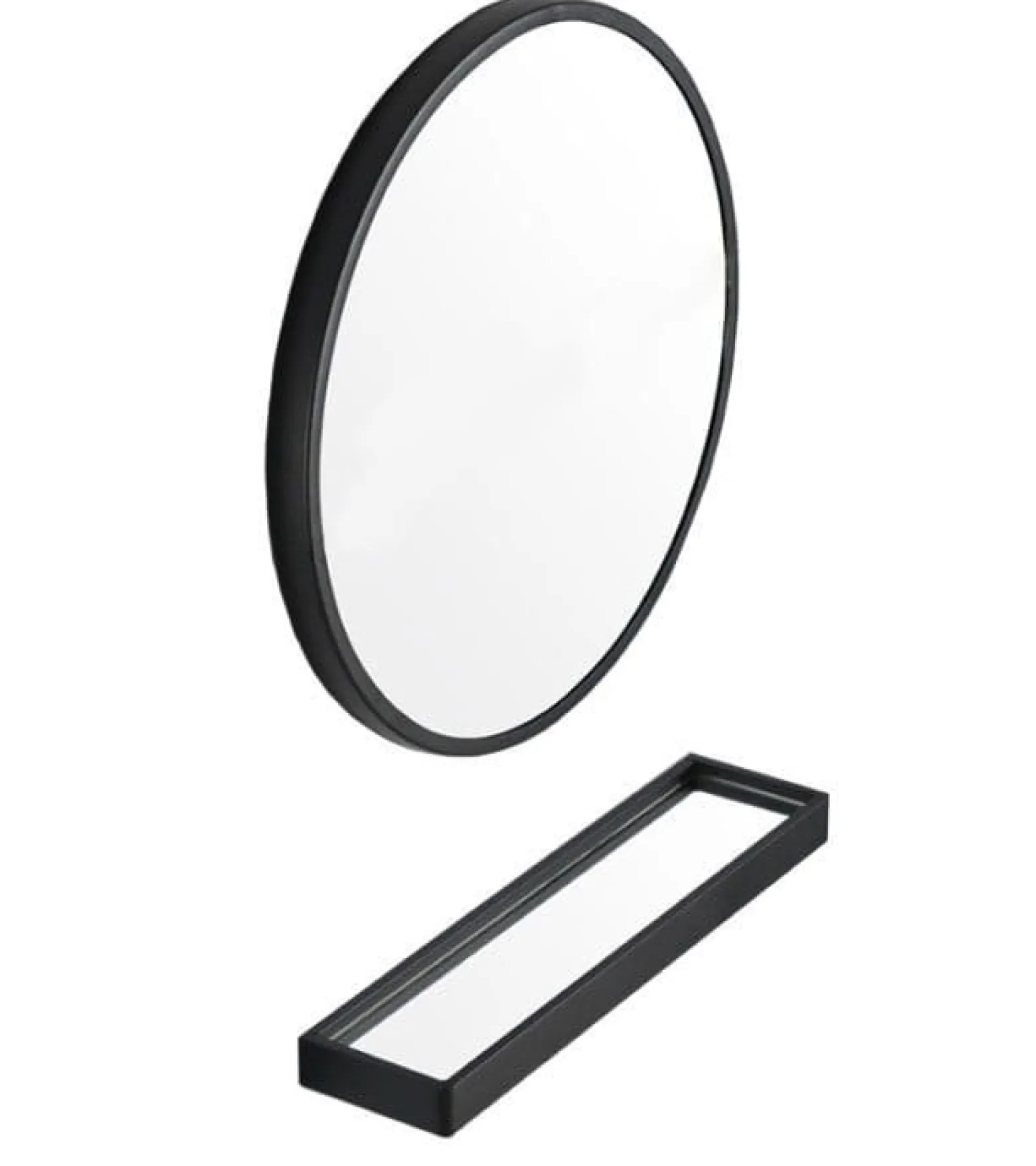 Lustro z półką 70cm czarne