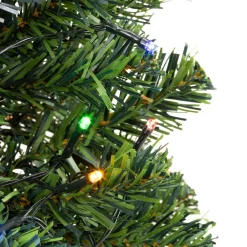 Mała choinka sztuczna 90 cm z lampkami choinkowymi 50 LED multikolor