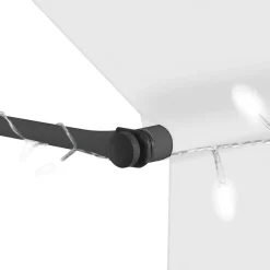 Markiza Balkonowa Tarasowa Ręcznie Zwijana Zadaszenie Ogrodowe LED 150 cm