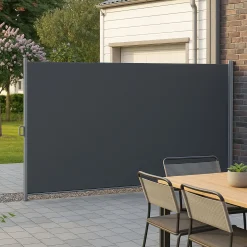 Markiza boczna tarasowa 400x180 cm roleta na balkon wysuwana osłona grafit