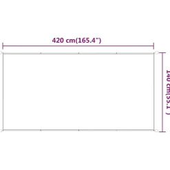 Markiza Pionowa Zielona Żagiel Ogrodowy Zadaszenie Na Ogród 140x420 cm
