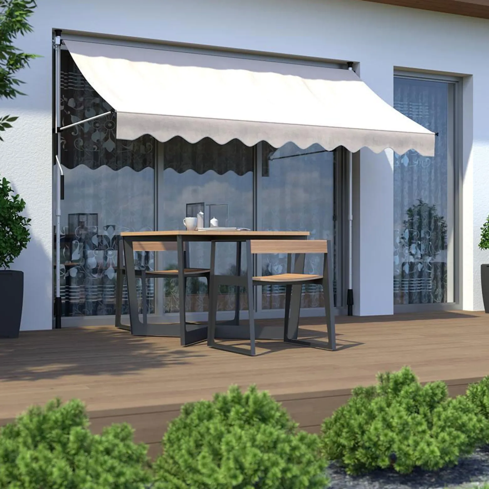 Markiza przeciwsłoneczna balkonowa 3x1,2 m beżowa MultiGarden