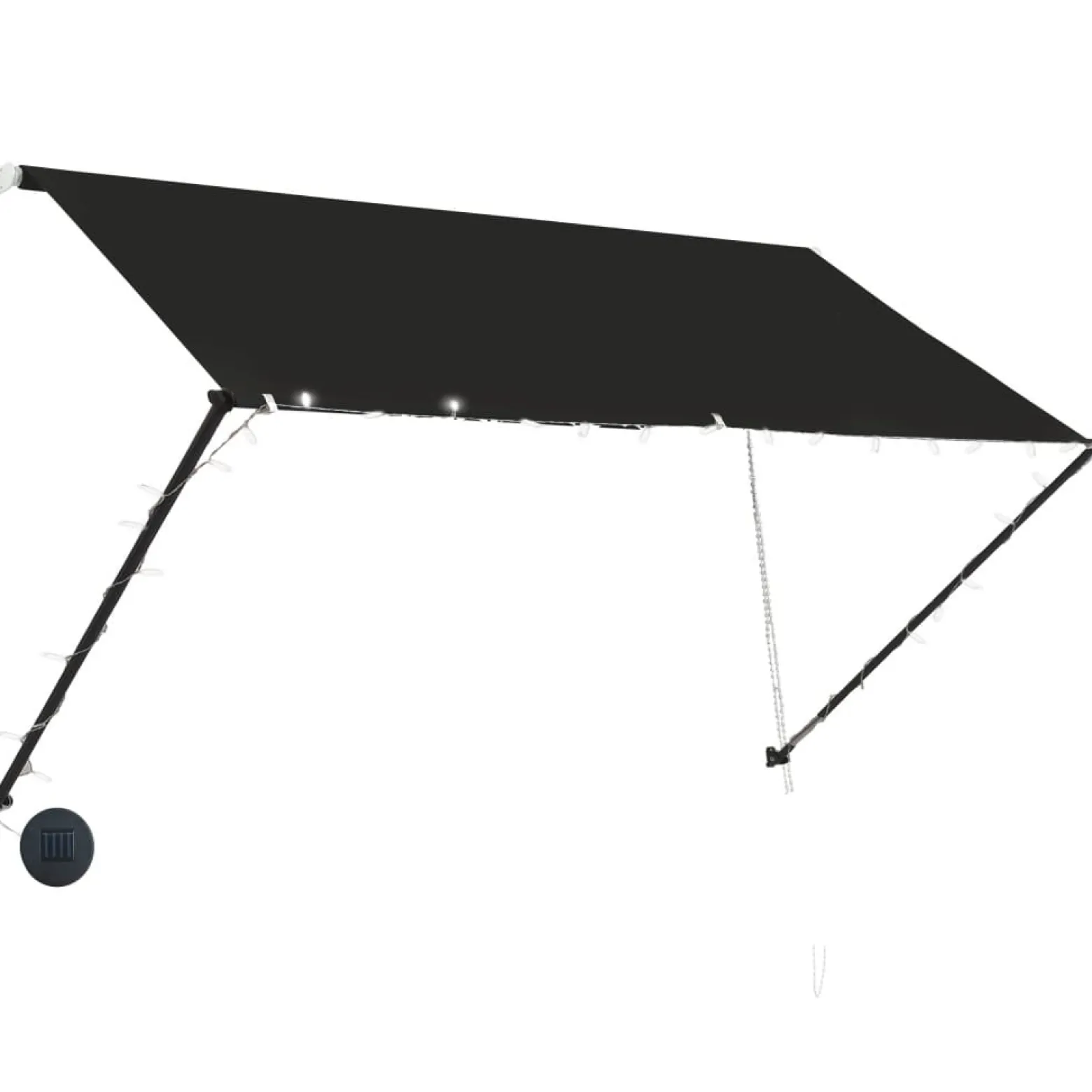 Markiza Tarasowa Balkonowa Ogrodowa Zwijana Zadaszenie LED 250 x 150 cm