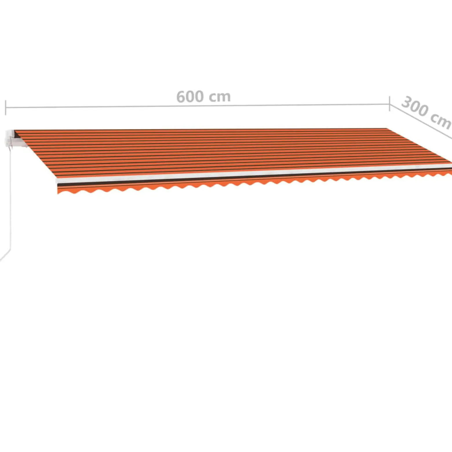 Markiza Tarasowa Balkonowa Ręcznie Zwijana Roleta Zadaszenie LED 600x300 cm