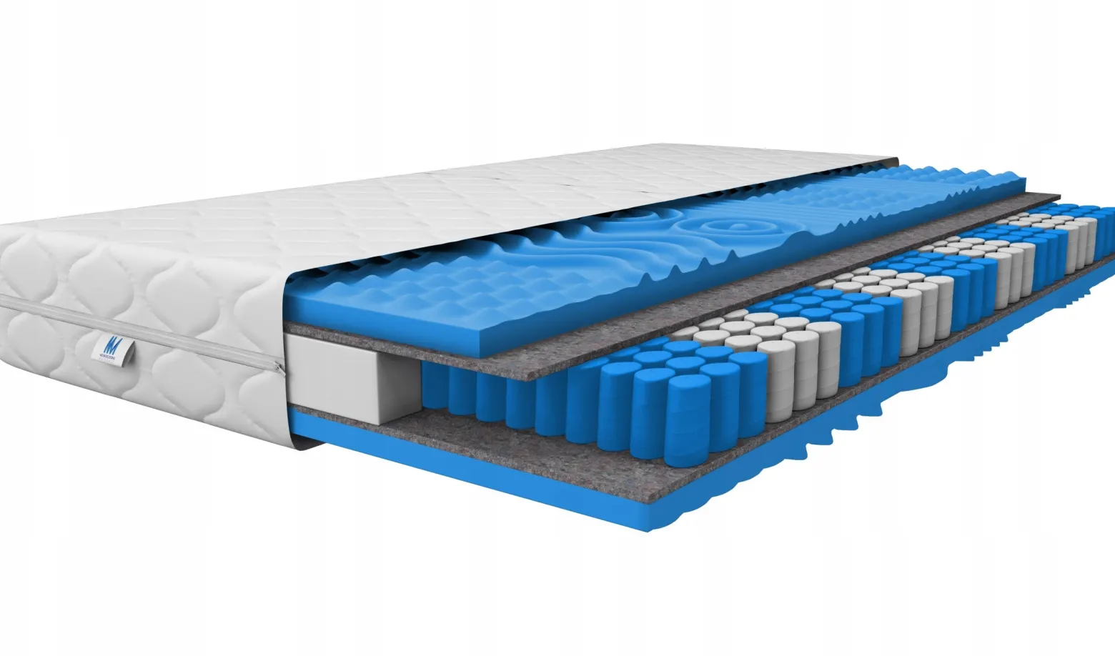 Materac hybrydowy 80x200 Antyalergiczny, Twardość H3, Hyperelastic 26 cm