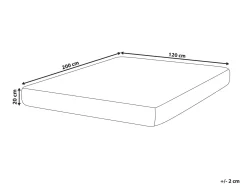 Materac kieszeniowy 120 x 200 cm średnio twardy 7-strefowy