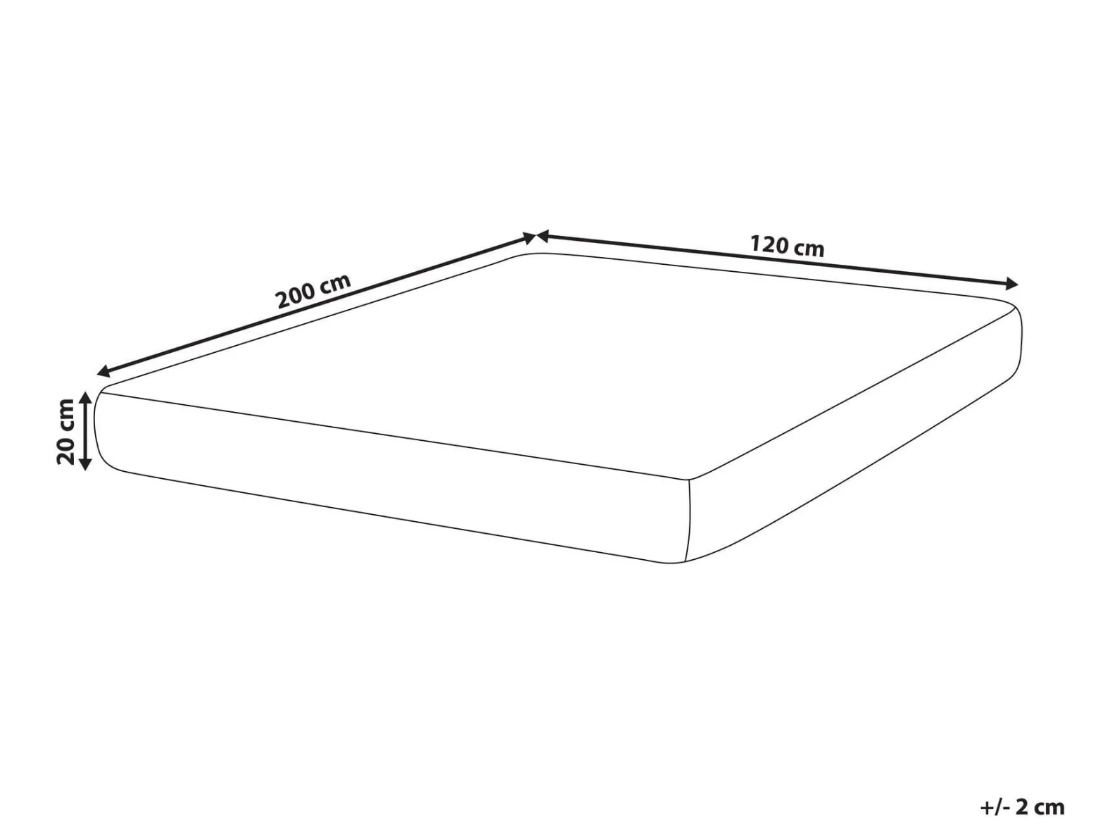 Materac kieszeniowy 120 x 200 cm średnio twardy 7-strefowy