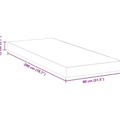 Materac Biały 80 x 200 cm Pianka