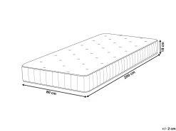 Materac dwustronny 80 x 200 cm kieszeniowy