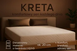 Materac kieszeniowy KRETA, 80x200 cm, H2/H3