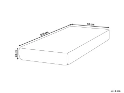 Materac kieszeniowy 90 x 200 cm twardy 7-strefowy