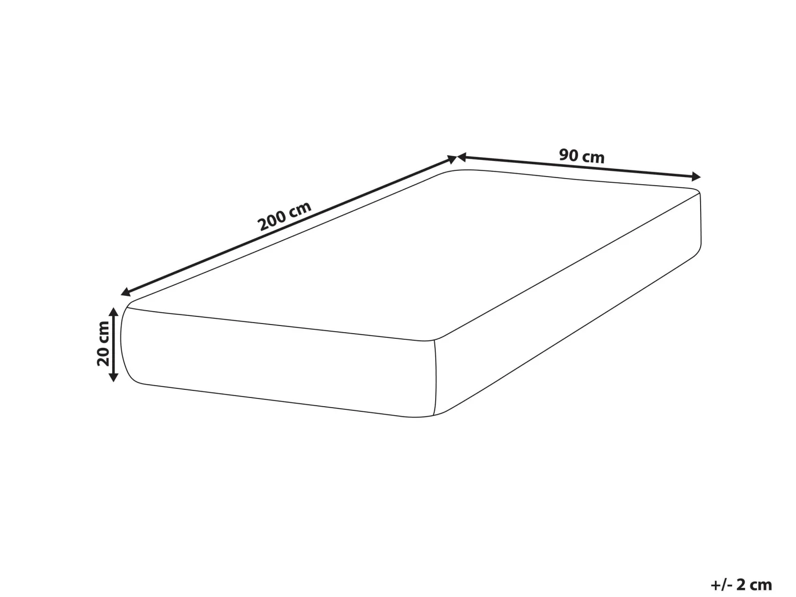 Materac kieszeniowy 90 x 200 cm twardy 7-strefowy