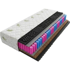 Materac masujący 90x200 Aloe Vera PREMIUM BLACK 24 cm KOKOS H3/H4 eko