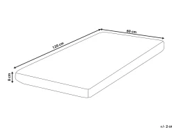 Materac piankowy do łóżeczka dziecięcego Średnio twardy 60 x 120 cm