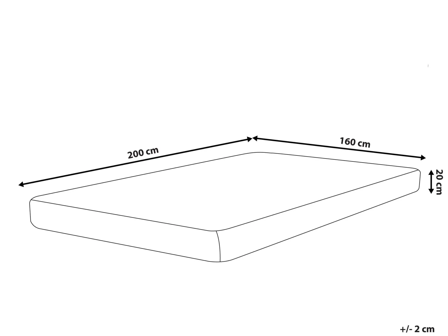 Materac piankowy 160 x 200 cm memory