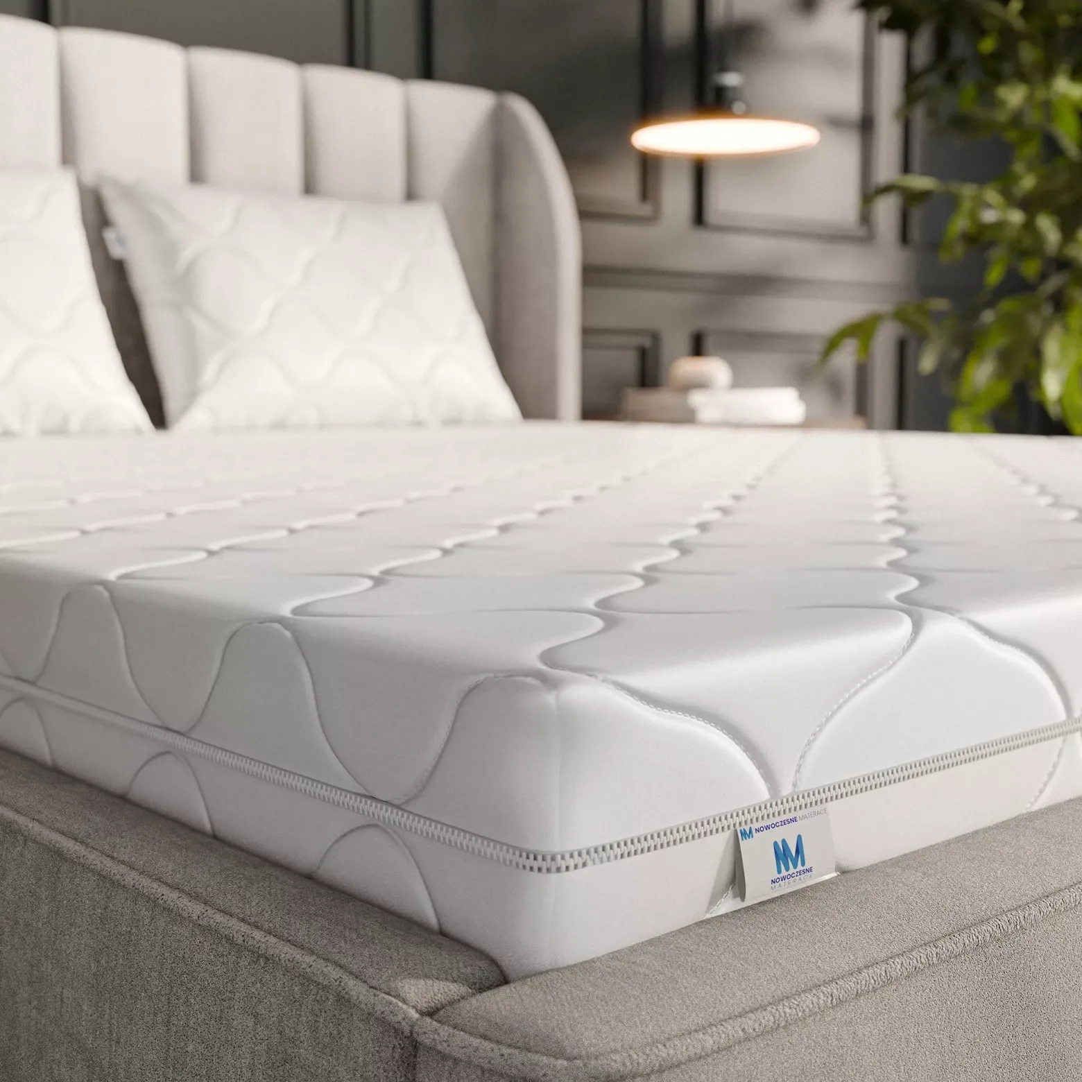 Materac piankowy 90x200 hipoalergiczny 8 cm z pikowanym pokrowcem H3 LUNA