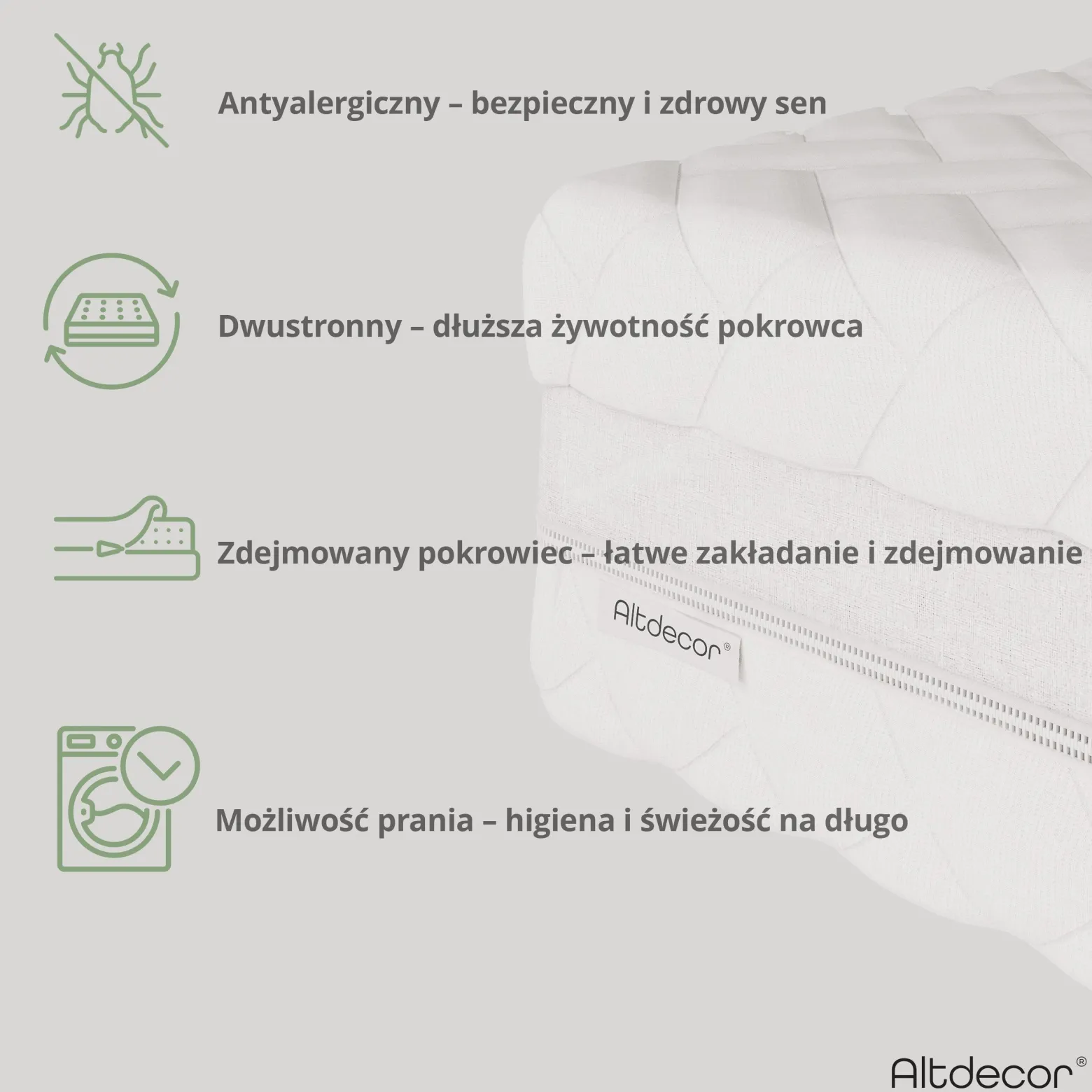 Materac sprężonowy kieszeniowy 7 stref - twardość H3|H4 - LAVELA 80x200 cm