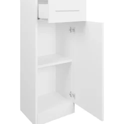 Meble łazienkowe SILDO LED czarny / dąb artisan