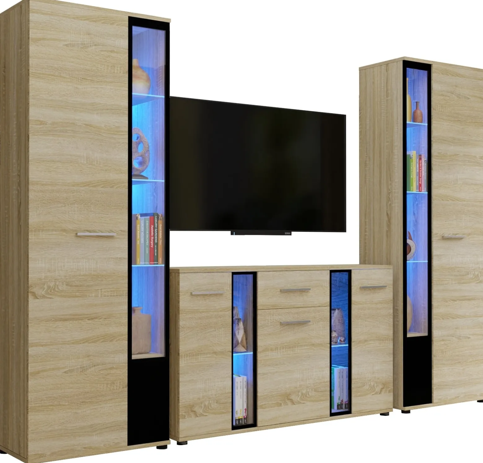Meblościanka dąb sonoma CUBE XL