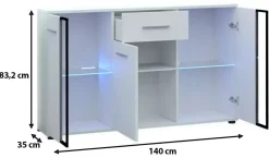 Meblościanka dąb sonoma CUBE XL