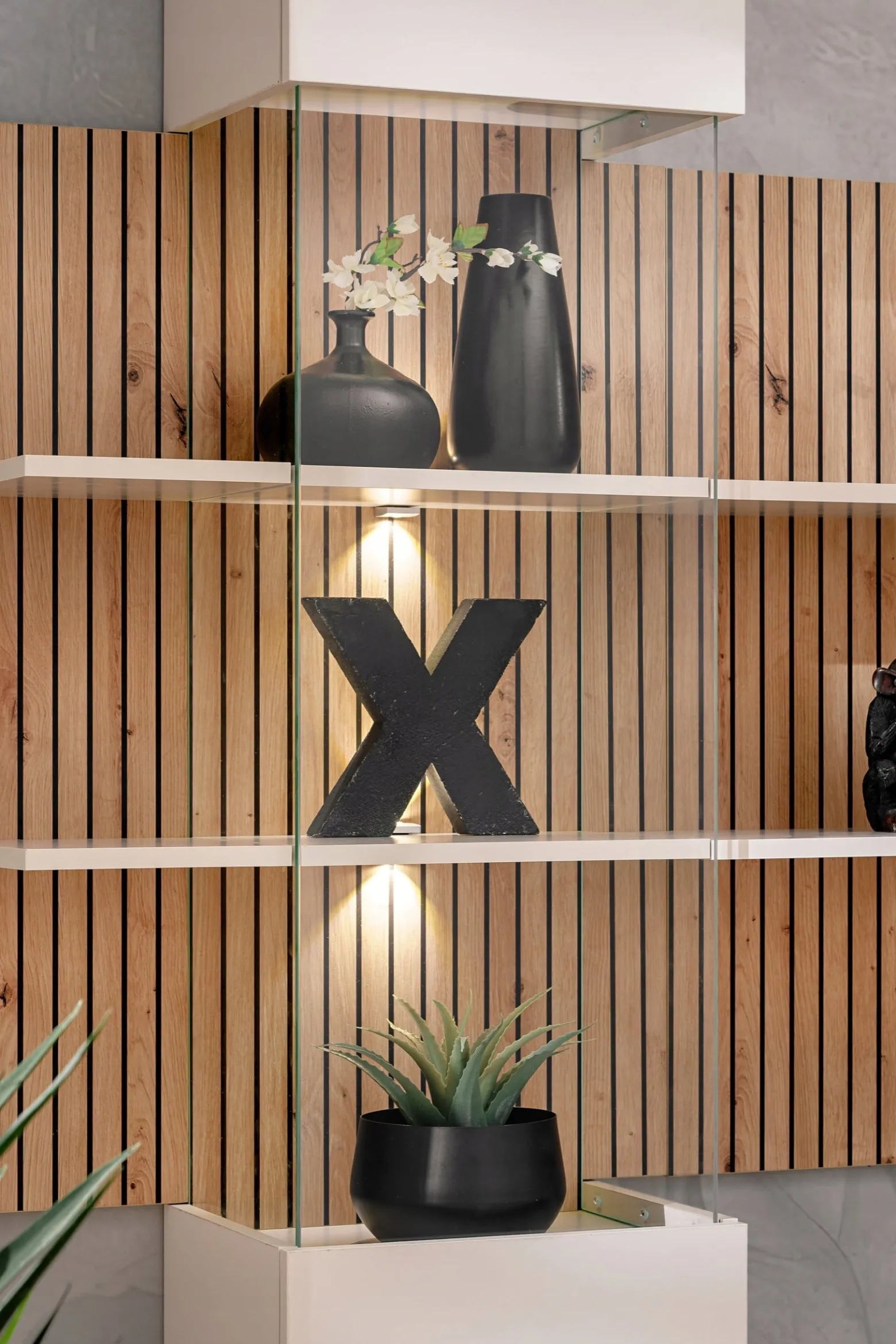 Meblościanka GUSTO LUX B kaszmir/dąb artisan