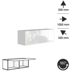 Meblościanka PREMIUM 245 cm biały połysk