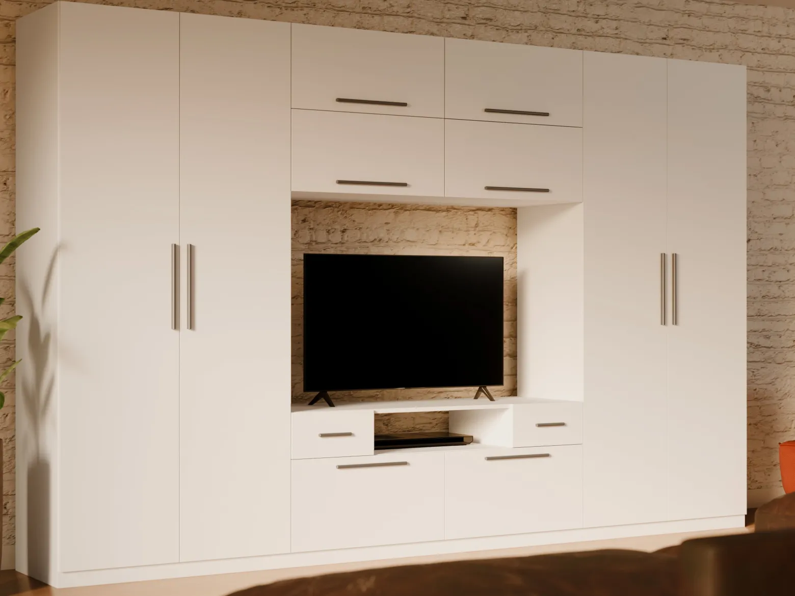 Meblościanka Scandi Biel 350 cm