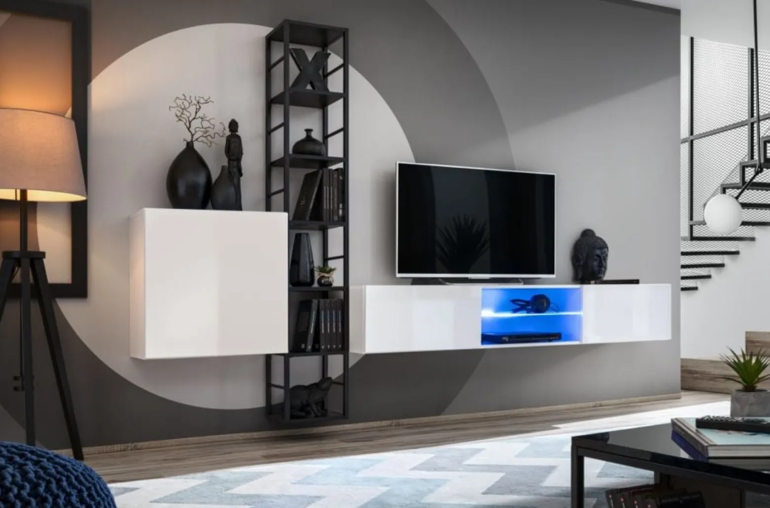 Meblościanka SWITCH MET VI biała