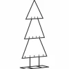 Metalowa choinka świąteczna do dekoracji czarna 60 cm