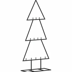 Metalowa choinka świąteczna do dekoracji czarna 60 cm
