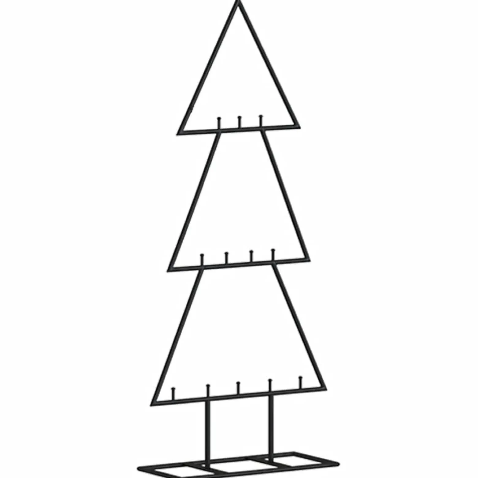 Metalowa choinka świąteczna do dekoracji czarna 60 cm