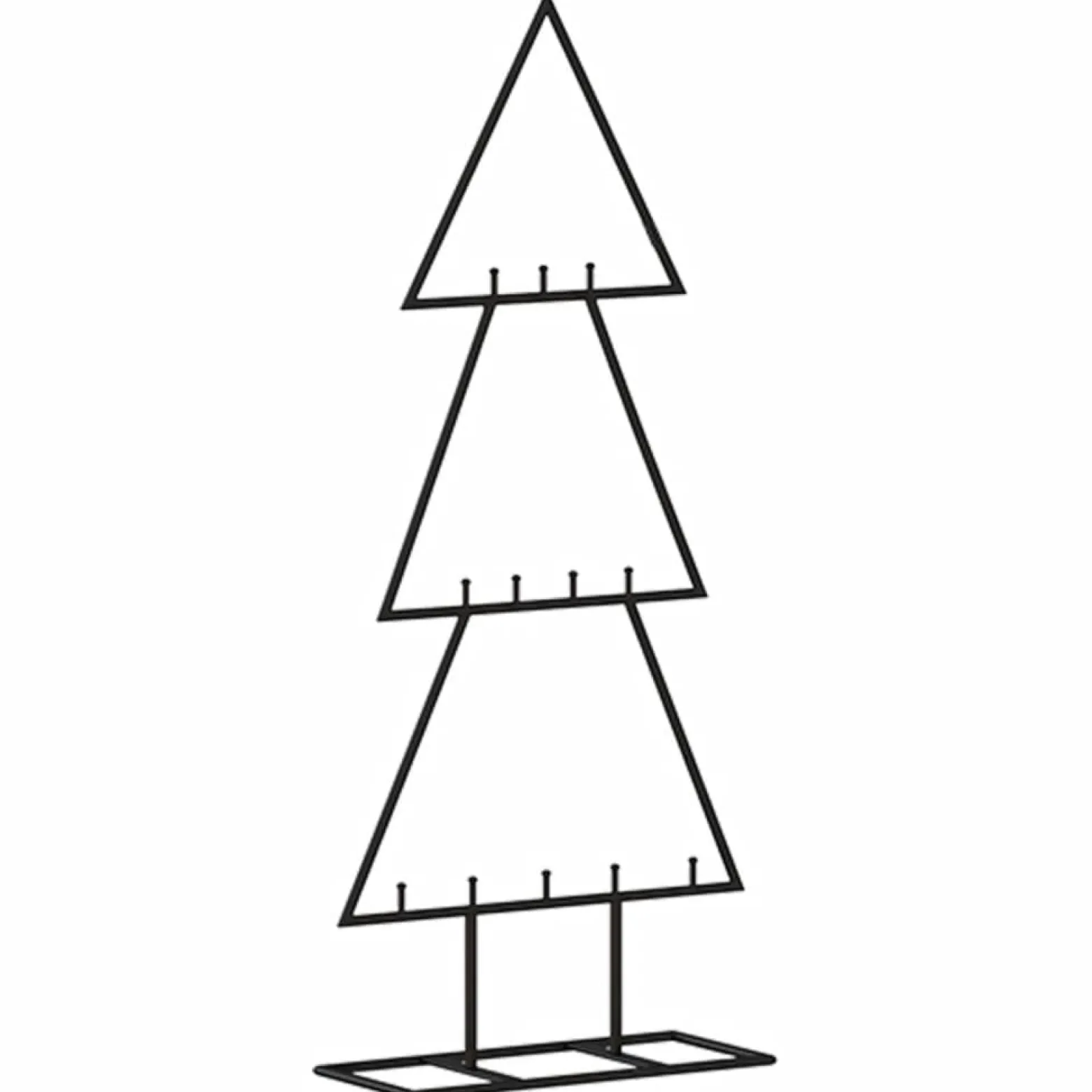 Metalowa choinka świąteczna do dekoracji czarna 60 cm