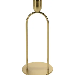Metalowy śwecznik dekoracyjny, złoty, 20 cm