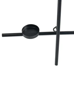 Metalowy świecznik ścienny 60 cm czarny
