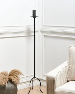 Metalowy świecznik 120 cm czarny
