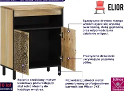 Minimalistyczna drewniana komoda na nóżkach - Titica