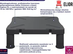 Minimalistyczna nadstawka na biurko z regulowanymi nóżkami - Naren