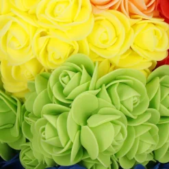Miś z róż 25 cm multikolor rose bear miś różany z pudełkiem