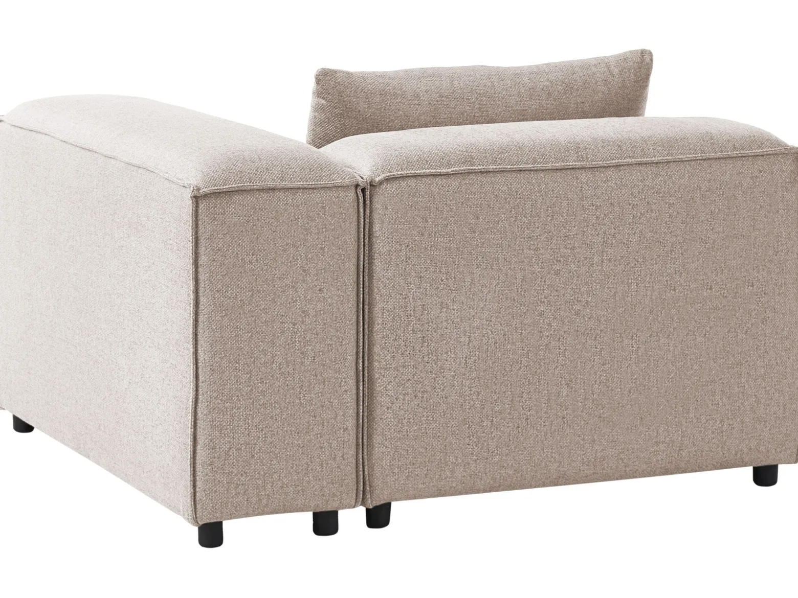 Moduł sofy narożnej tapicerowany jasnobrązowy