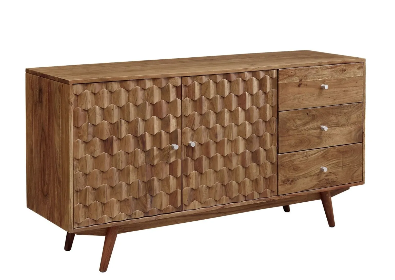 MOSAYK Komoda #106 Akacja lakierowana 145x42x75 cm