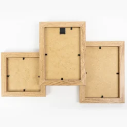 Multirama na zdjęcia dębowa ramka na trzy zdjęcia 10x15 10x10 3 w 1 FRAMAI®