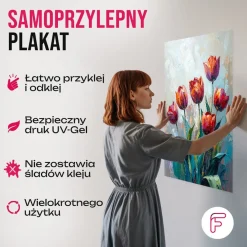 Naklejka samoprzylepna do salonu Feeby Kolorowy Słoń Safari Akwarela 30x20
