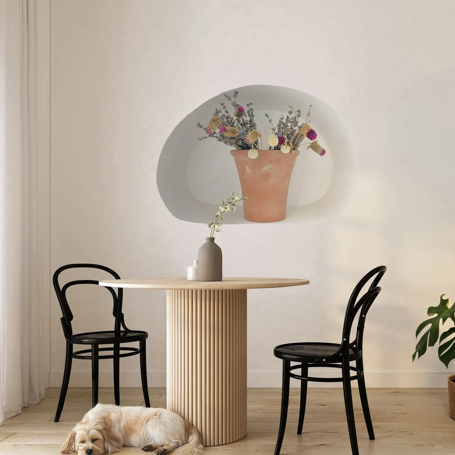Naklejka dziura 3D sielskie okno efekt dziury 60x41