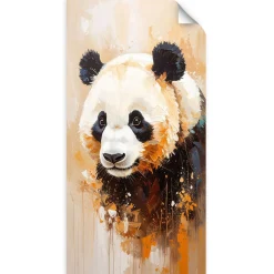 Naklejka na ścianę do salonu Feeby Panda Zwierzę jak Malowany 40x80