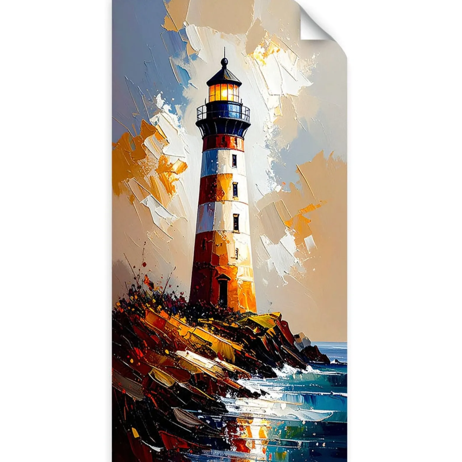 Naklejka na ścianę do salonu sypialni Feeby Latarnia morska Natura 40x80