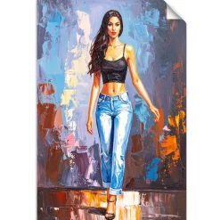 Naklejka na ścianę Feeby Kobieta w jeansach 20x30