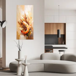 Naklejka na ścianę Feeby Krewetki Owoce morza Sushi 40x80